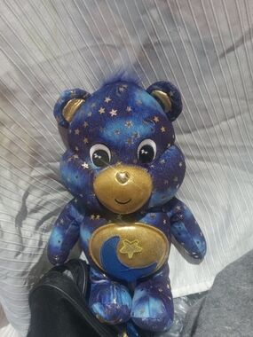 Special Edition Starry Night Blue Care Bear with Gold Accents - Kids Toy